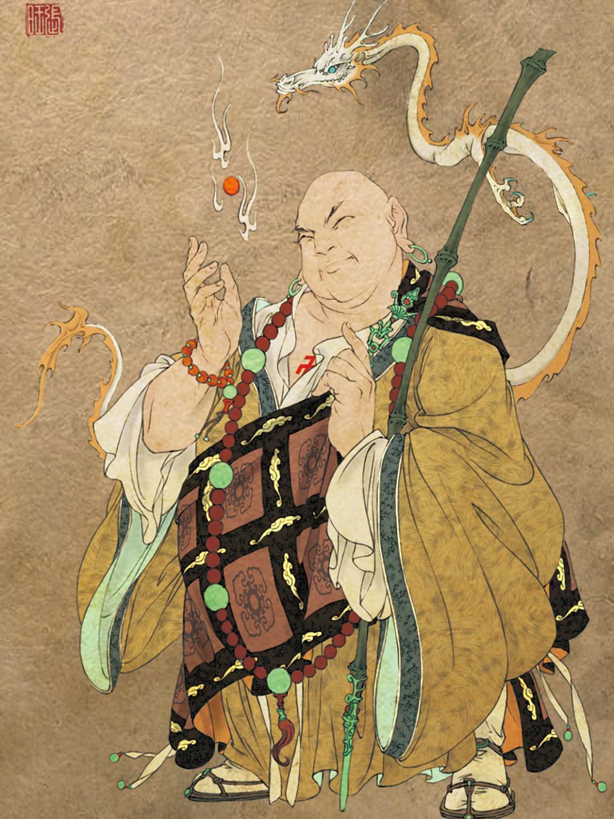 神仙画作人物插画