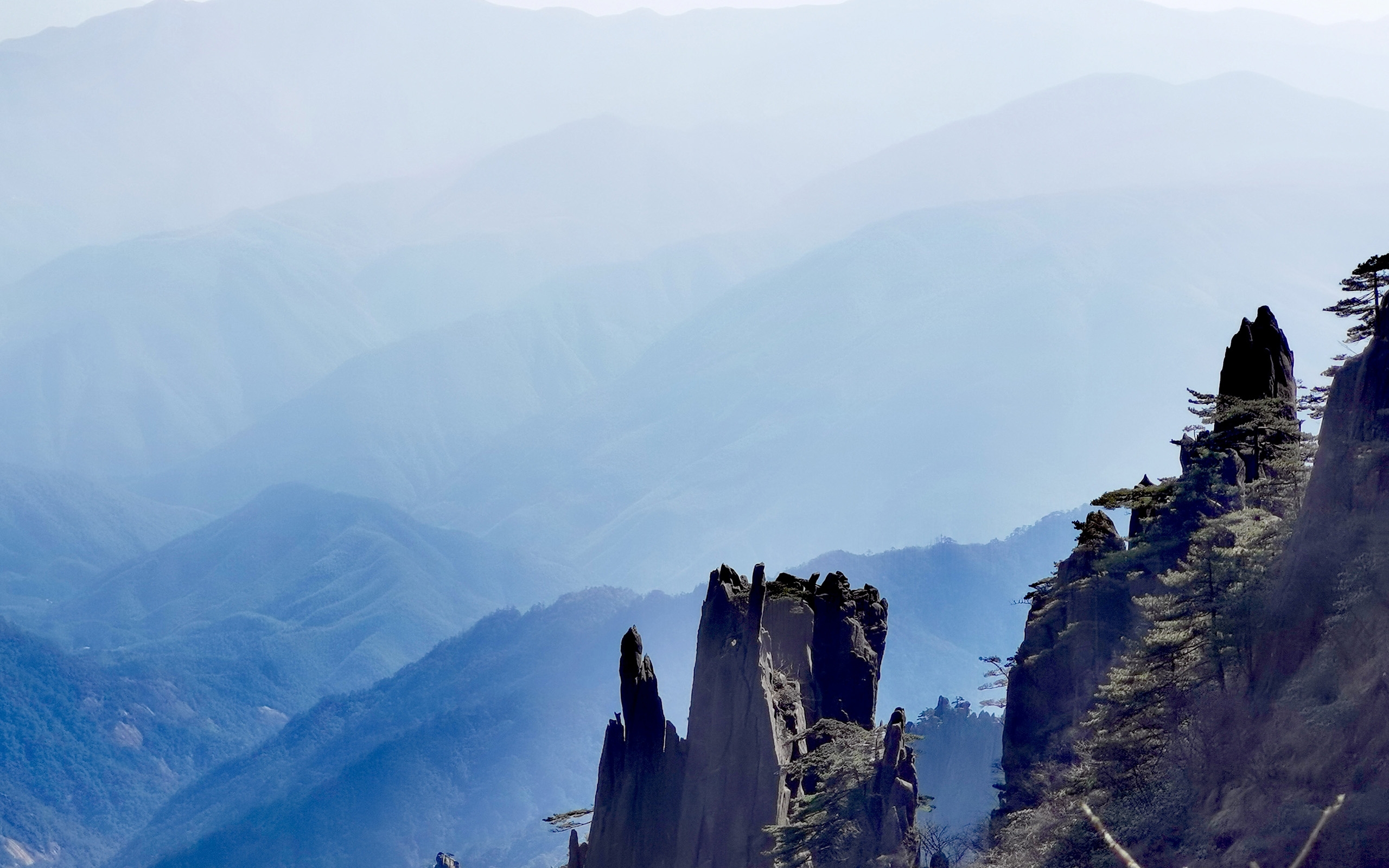 安徽黄山风景区优美迷人景色