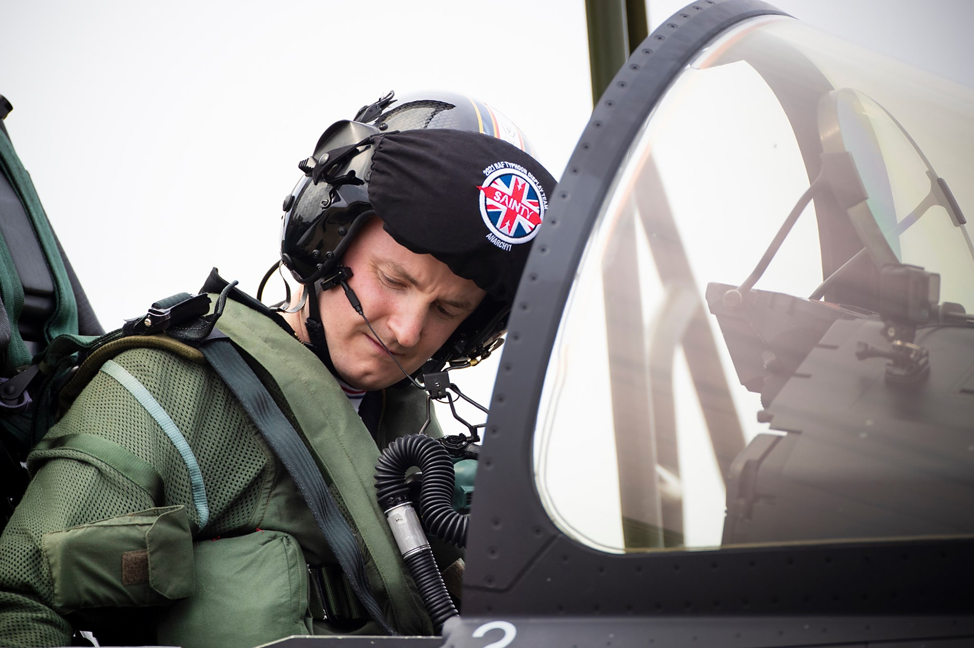 英国皇家空军展示国旗涂装的台风战机