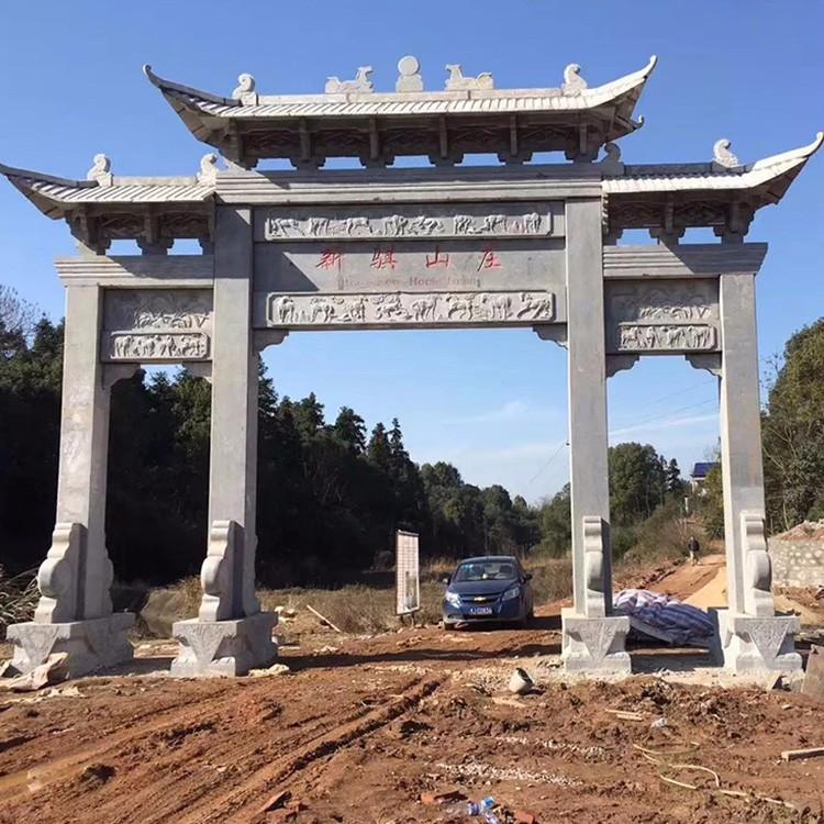 襄阳仿古石牌坊门楼完美设计与现代牌坊的区别