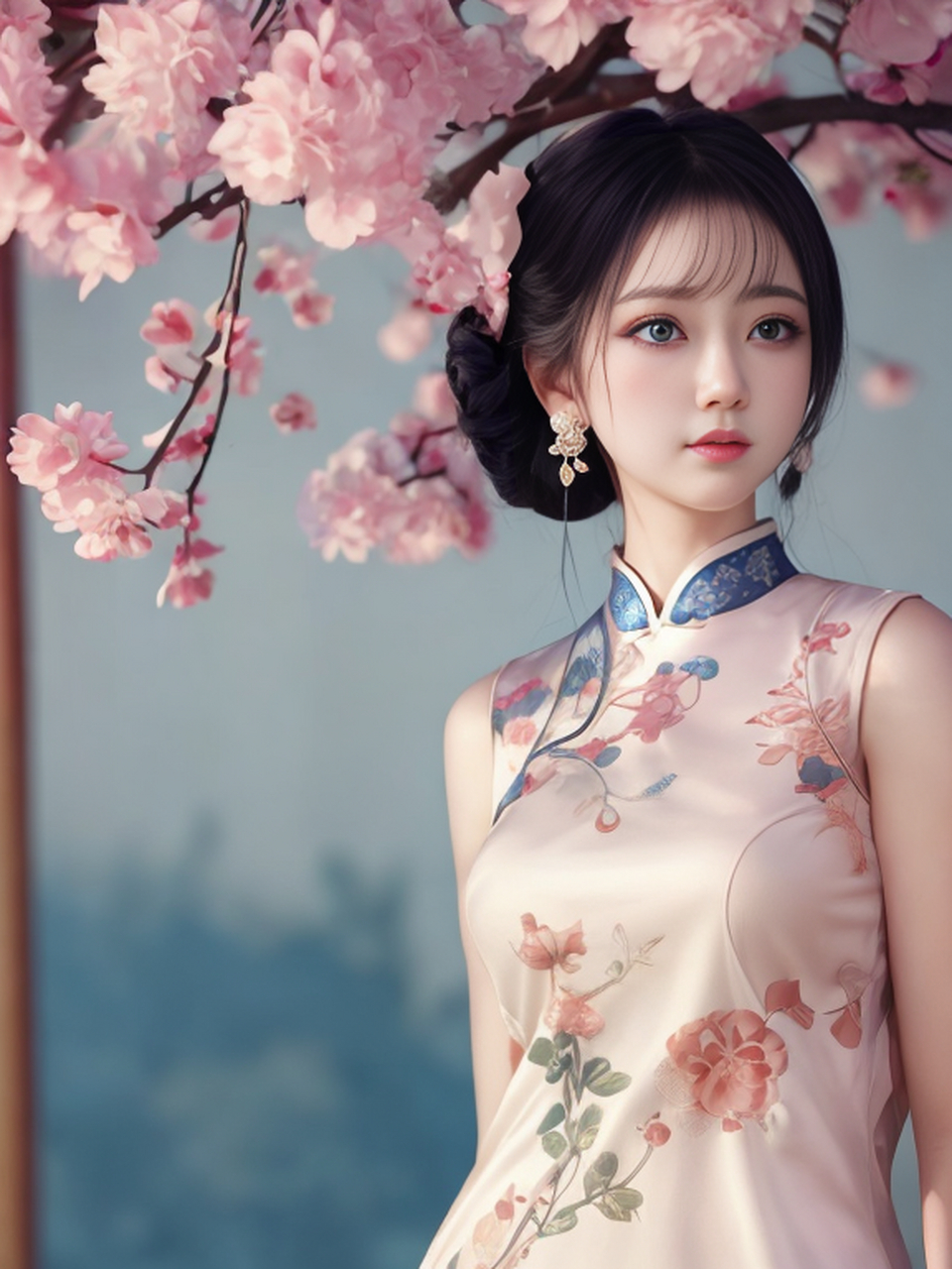 沉静而魅惑,古典隐含性感,穿旗袍的女子永远清艳如一阕花间词.