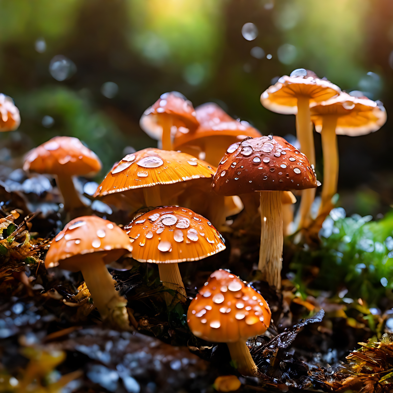 雨天彩色的蘑菇,真的好美!#那些冬天才有的美景