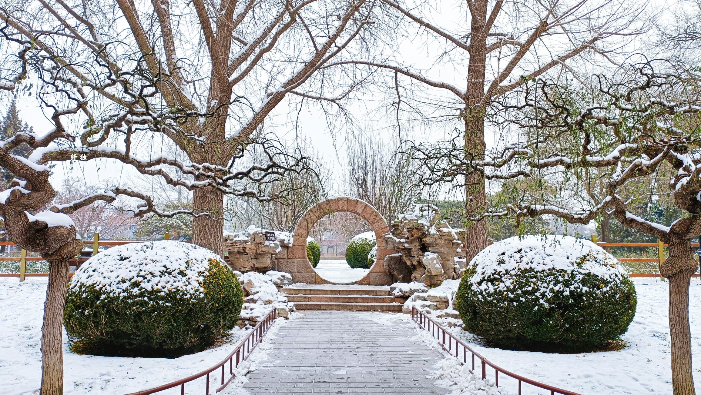 古风雪景图唯美淡雅图片