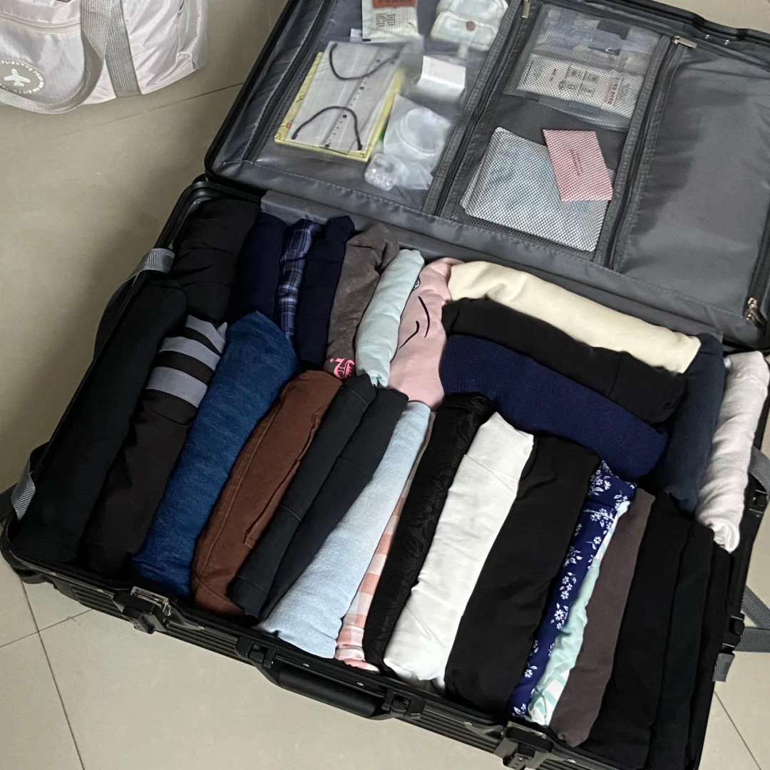 便到了大学生们每逢收纳环节不是我的极限""这是行李箱的极限太真实啦