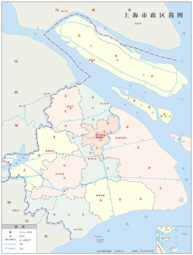 上海市各区行政区划图