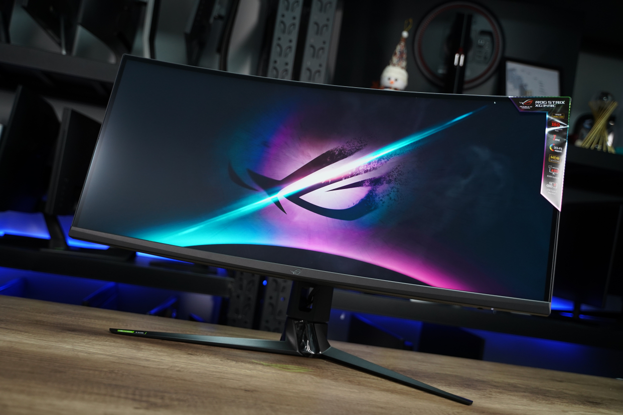 rog xg349c华硕带鱼屏电竞新品:3k-180hz nanoips神器!