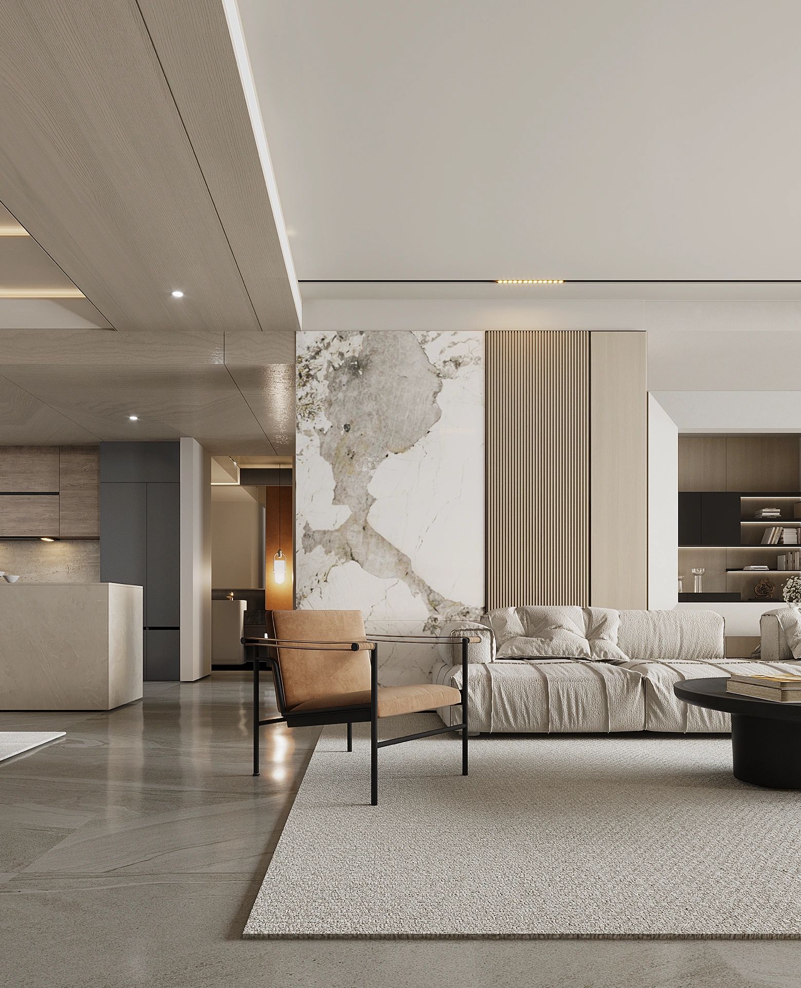 成都独立设计师新案|180平现代极简风设计效果图