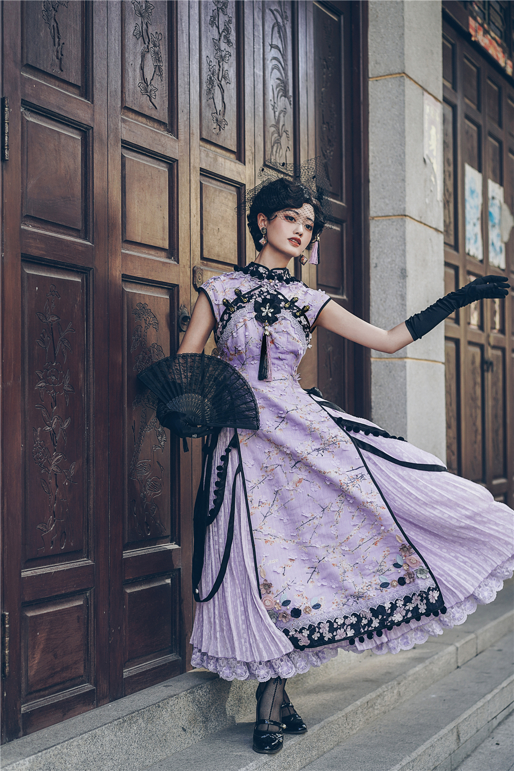 当中华风"旗袍"遇上洛丽塔,古典有韵味,lo娘上身尽显东方美