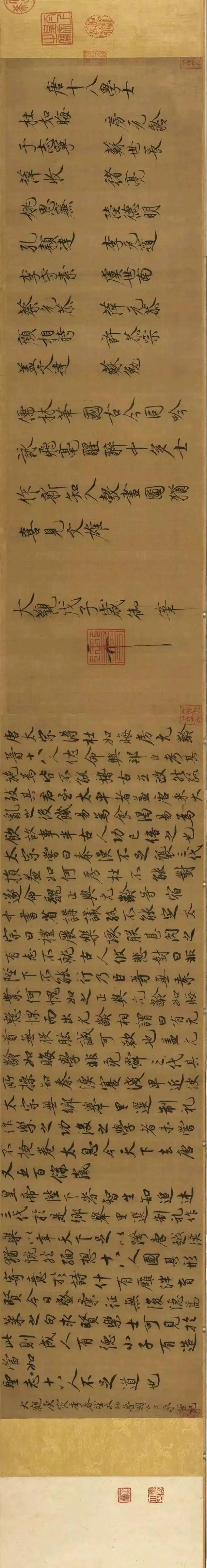 宋徽宗唐十八学士图卷