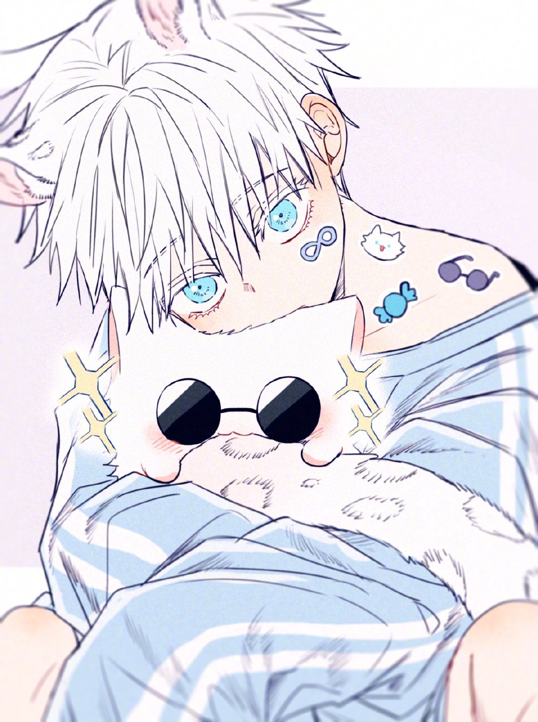 画师笔下奶萌奶萌的五条悟,好想抱回家!