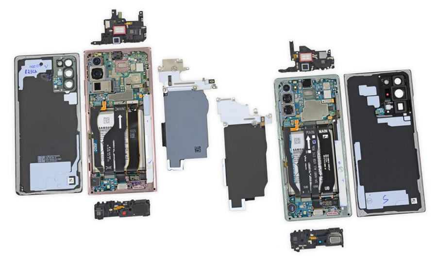 ifixit等拆解三星note20 ultra,发现部分版本没有vc均热板