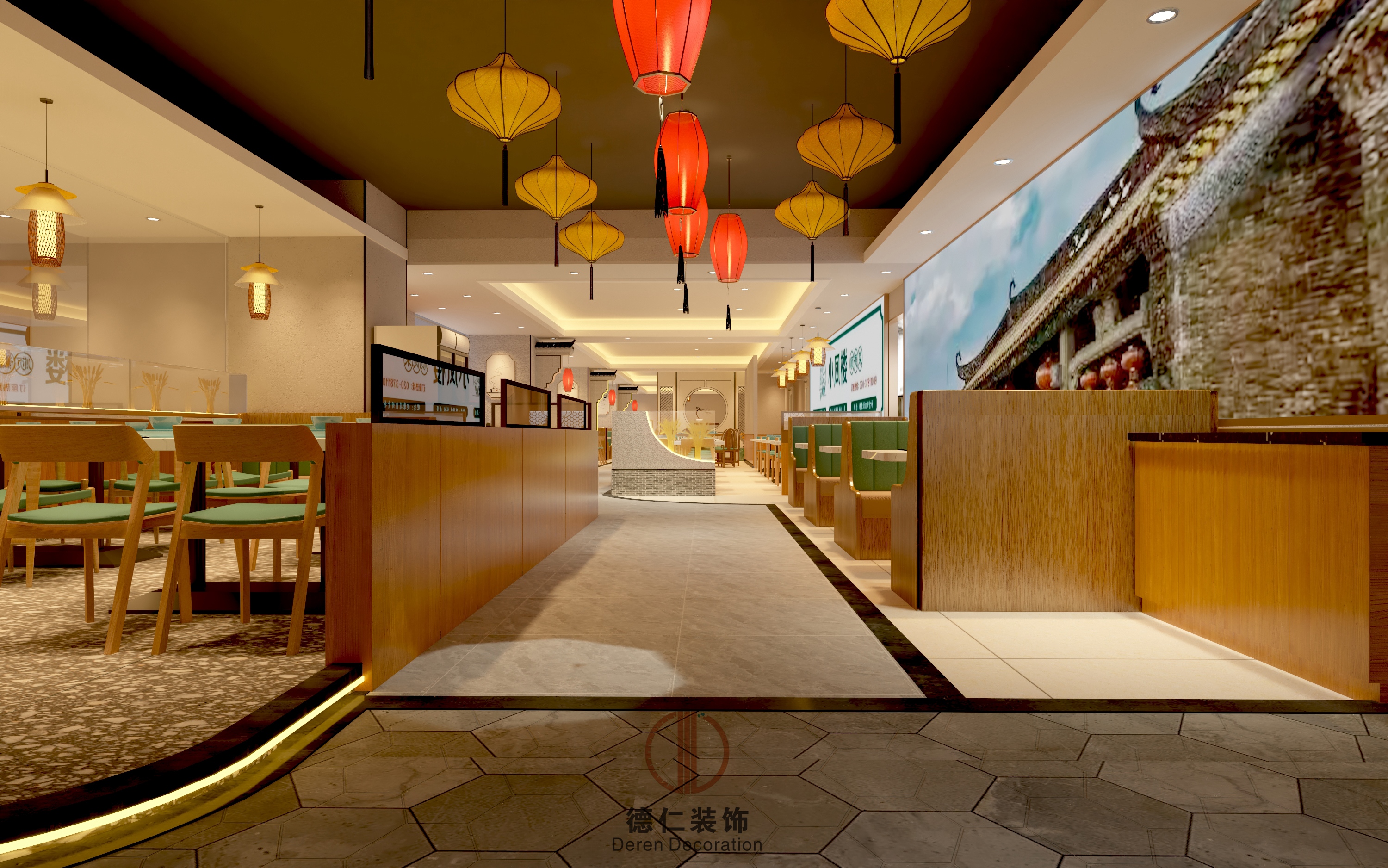 广州餐饮店装修设计,广州中式餐厅装修设计,营造舒适优雅的环境