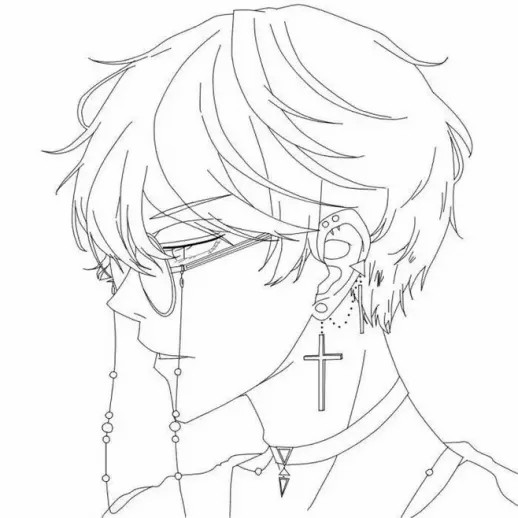 二次元人物头像线稿画法!