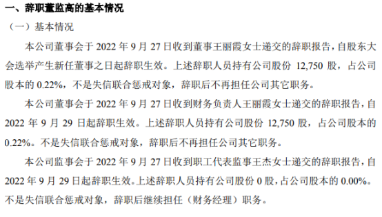 新启成财务负责人王丽霞辞职 2022上半年公司亏损171.72万