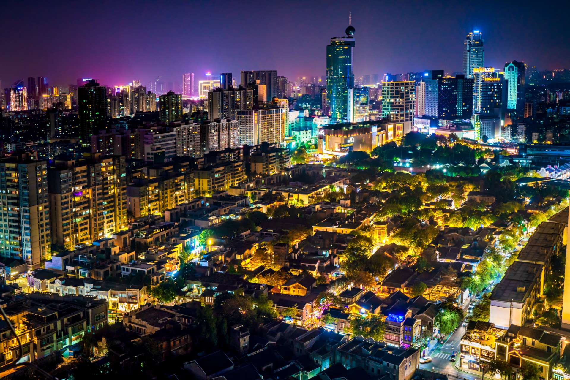 佛山街道夜景图片