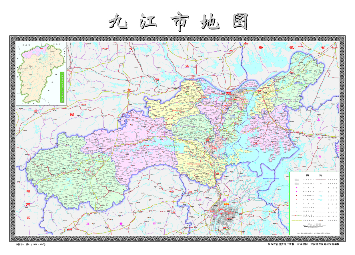 中华人民共和国-江西省行政区划地图