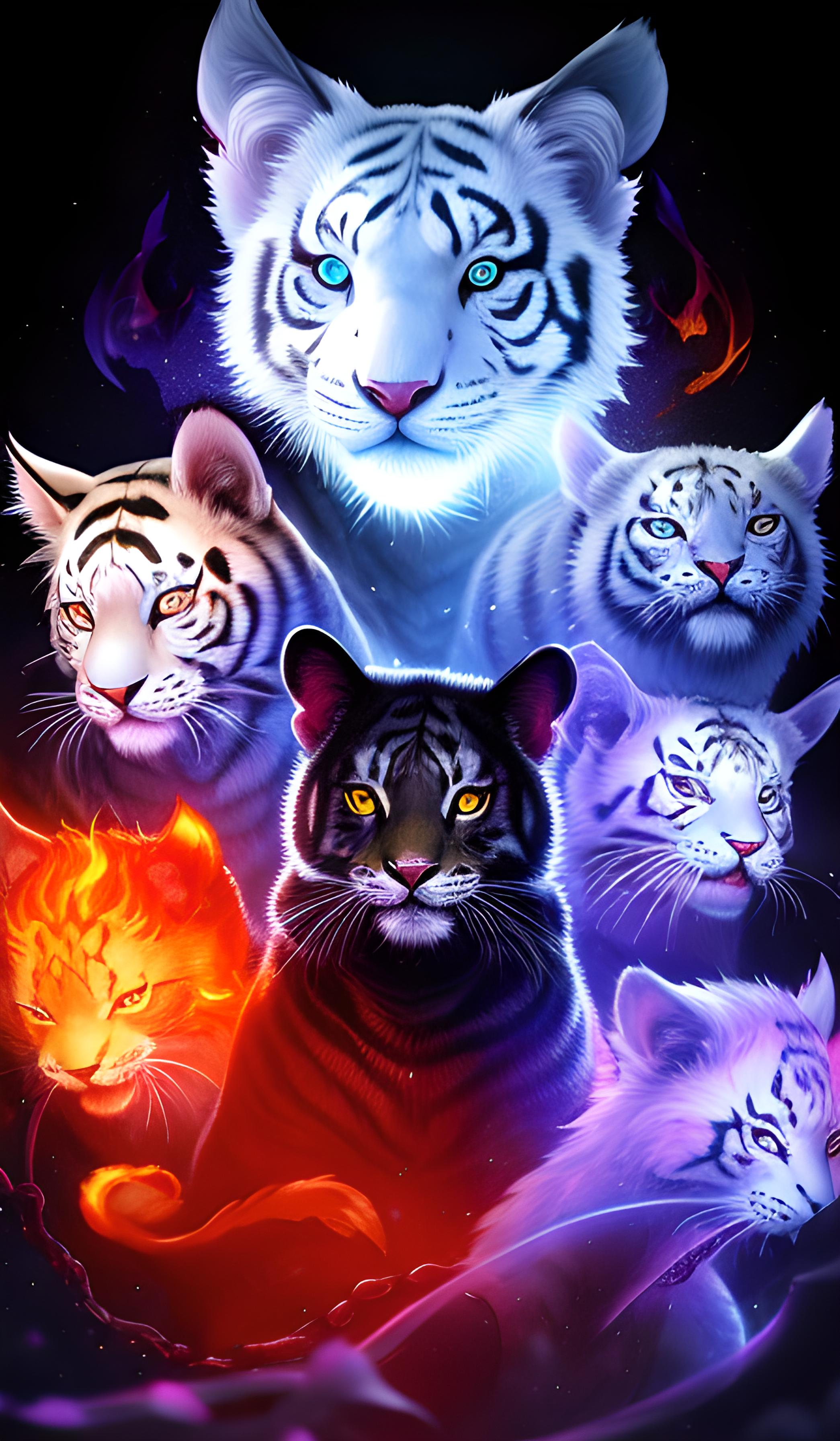 分享神兽龙虎系列手机壁纸4月11日第二季