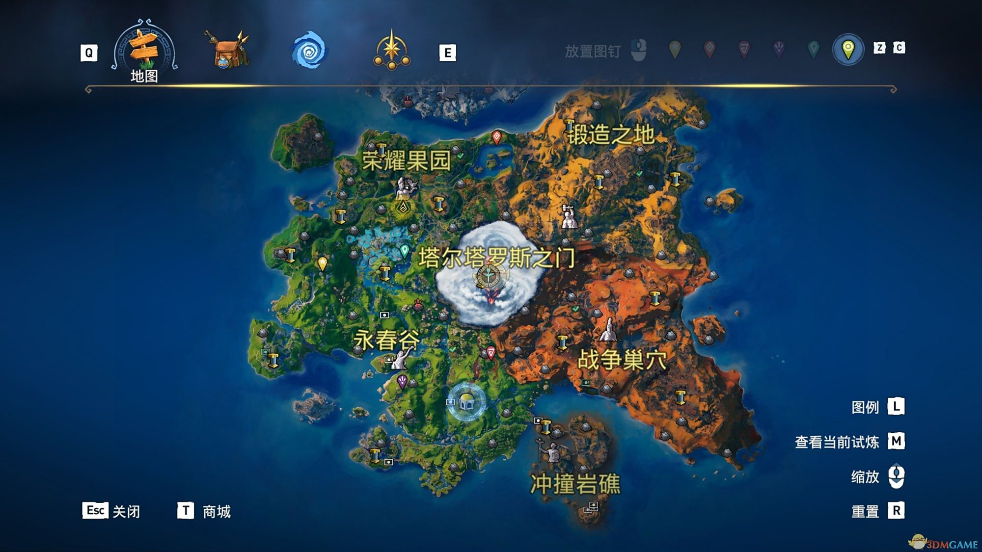 《渡神纪:芬尼斯崛起》永春谷及荣耀果园七弦琴位置一览