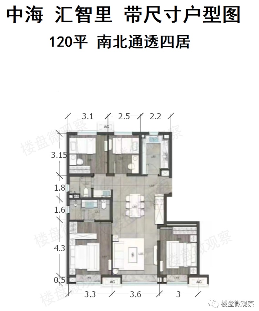 楼盘笔记|中海 汇智里 带尺寸户型图 样板间开放在即