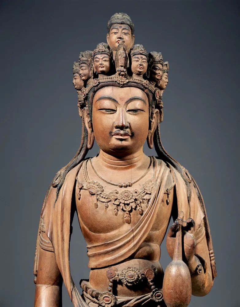 平安时代白檀木雕十一面观音像