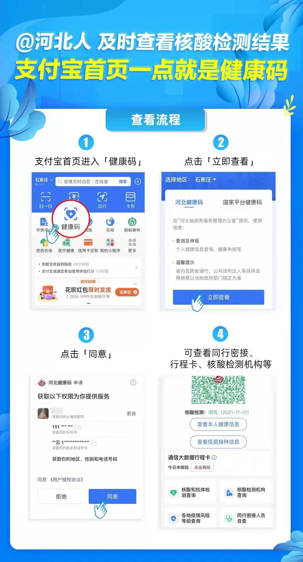 不用掃兩次了!河北健康碼,行程卡一頁可查