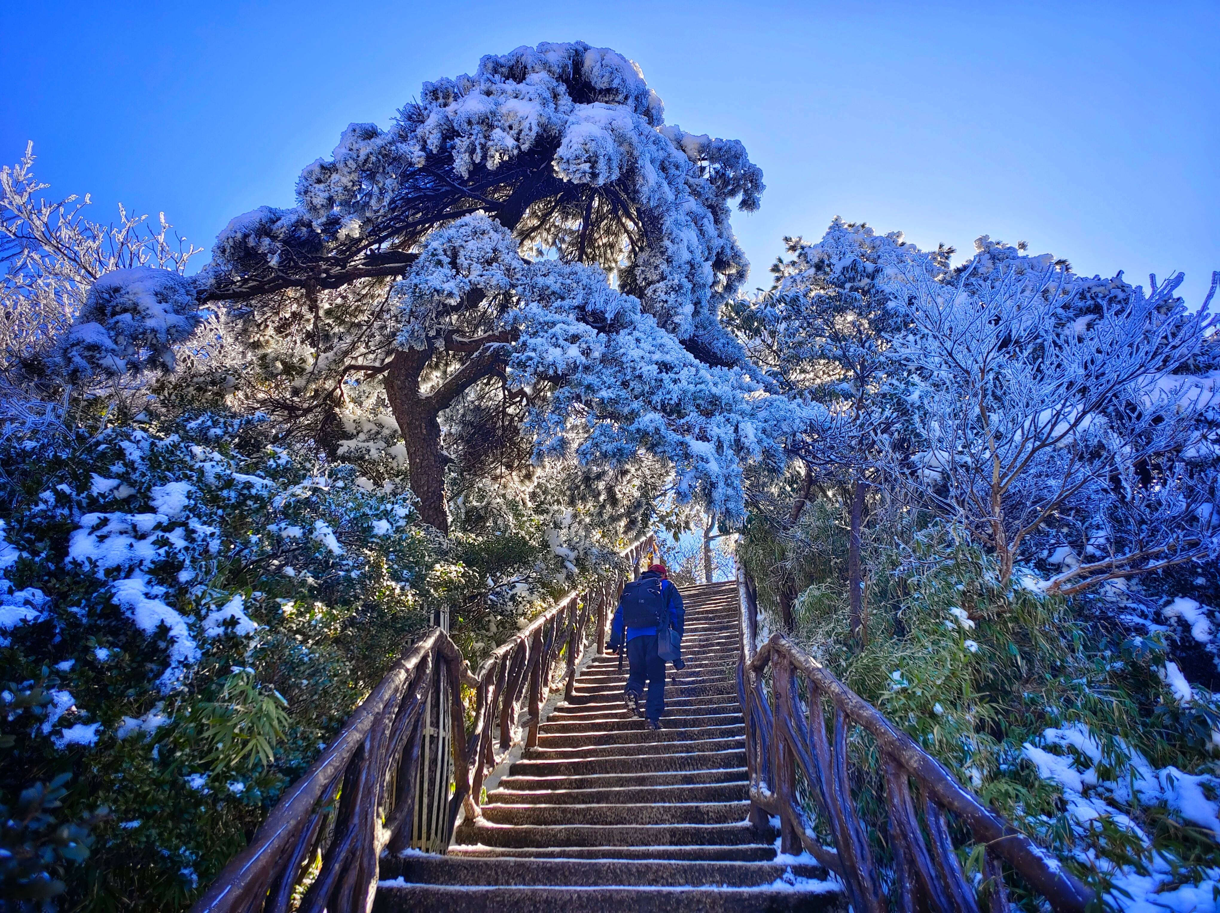 江西雪景三清山图片