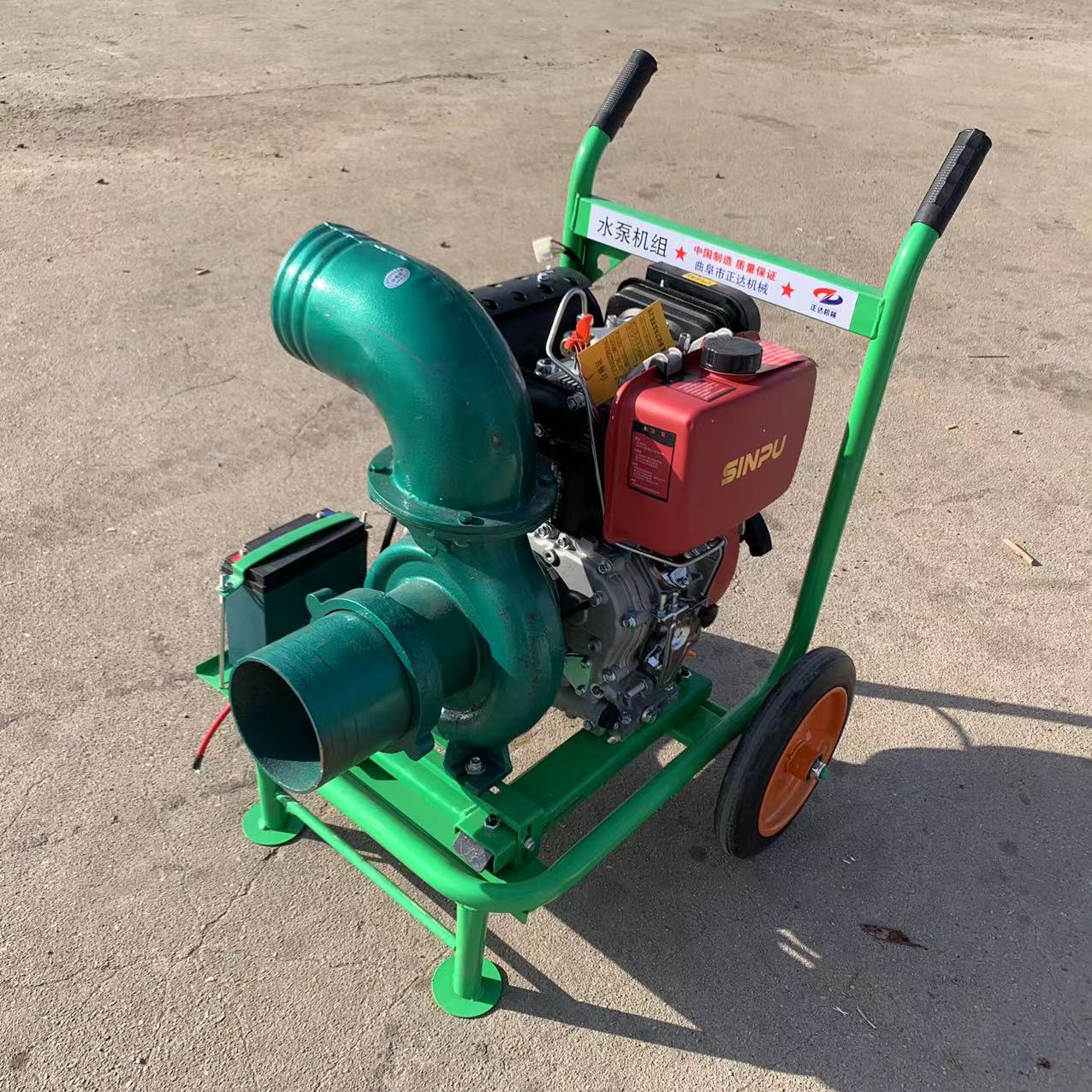 柴油推车离心泵风冷柴油机小型浇地灌溉泵轻便型