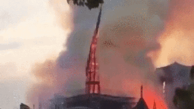 巴黎圣母院在大火中遭损毁