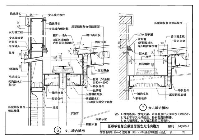 06j925-2《压型钢板,夹芯板屋面及墙体建筑构造图集(上册)