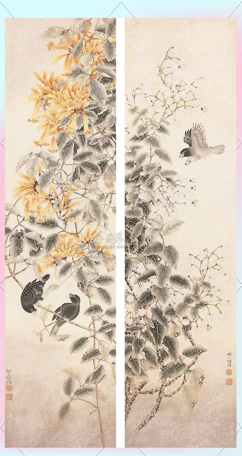 张贤明工笔花鸟画作品精选