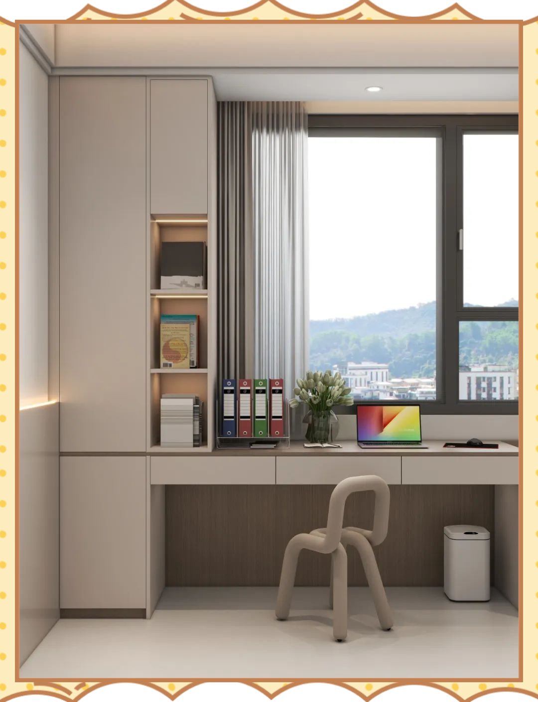 卧室书桌设计:靠窗书桌的优缺点及解决方案