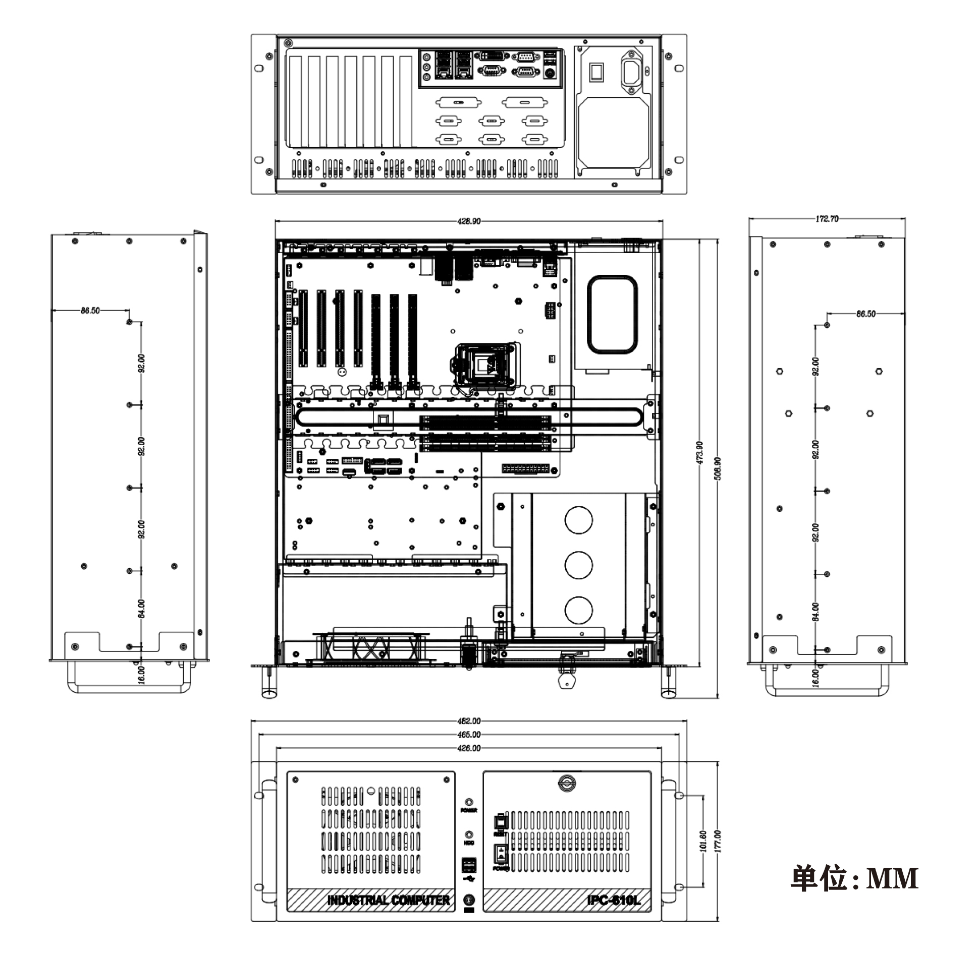 枭杰19英寸4u上架式工控机ipc-610l配置i9-11900k或i9-10900