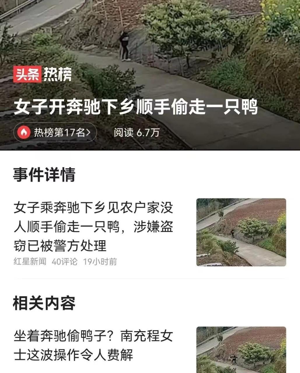 一名黑衣女子开着奔驰下乡后,迅速地翻越了栅栏,像一只狡猾的猫进入了