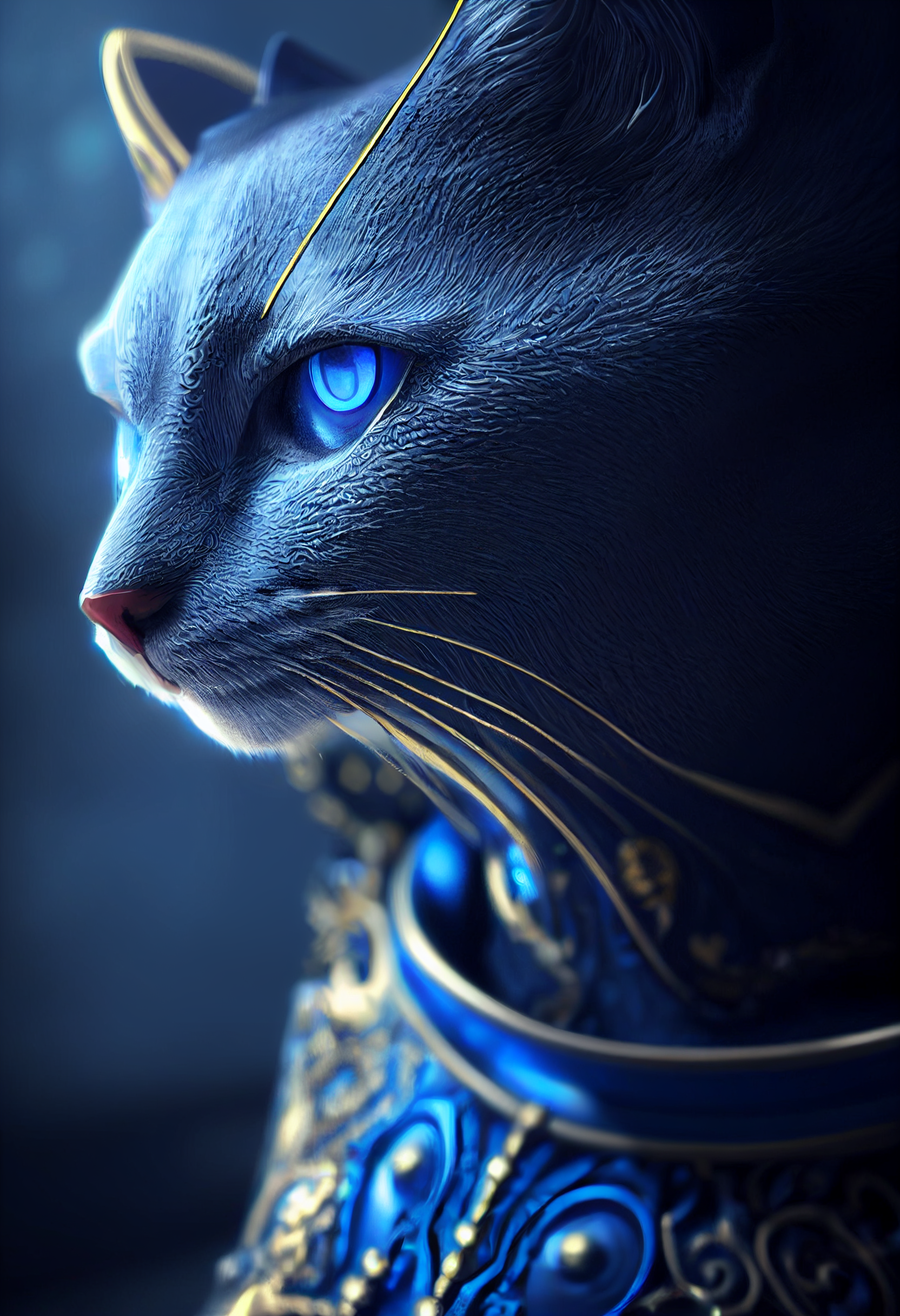 身披银甲的波斯国王猫