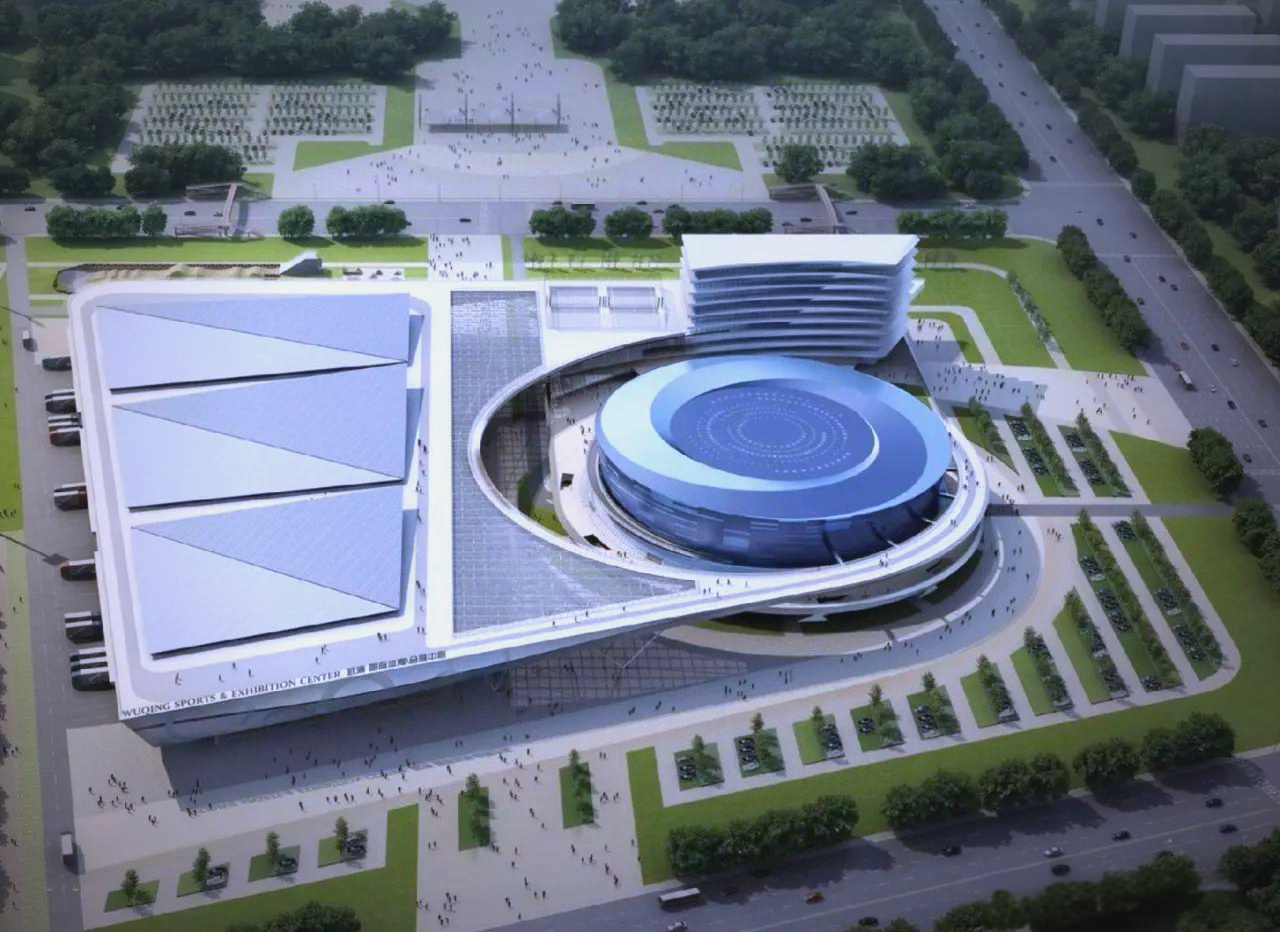 武清体育中心,作为第十三届全运会乒乓球比赛的新建场馆,其设计单位为