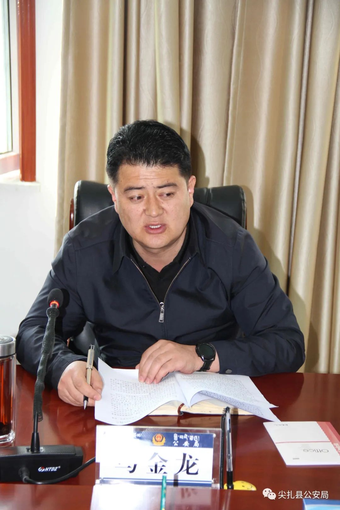 县委副书记马金龙调研尖扎公安工作