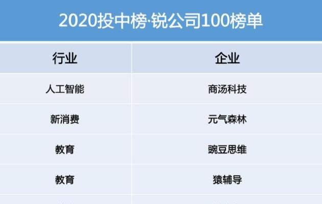 猿辅导上榜《2020投中榜·锐公司100榜单,实力获行业媒体高度认可