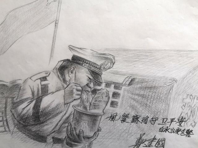 关于疫情的素描画主题图片