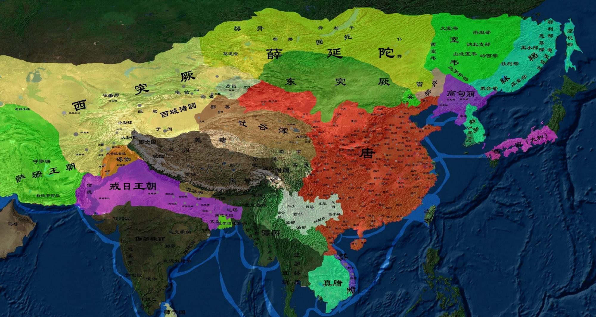 巅峰时期的唐朝势力疆土到底有多大呢
