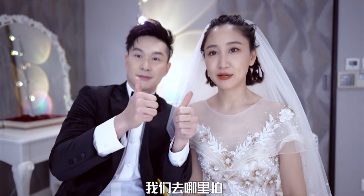 陈彦妃与老公庆祝结婚七周年,穿婚纱在浴缸里拍照,6岁儿子乱入