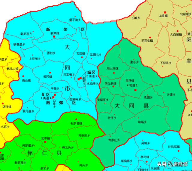 大同4区,阳高县,天镇县44乡镇3年的变迁