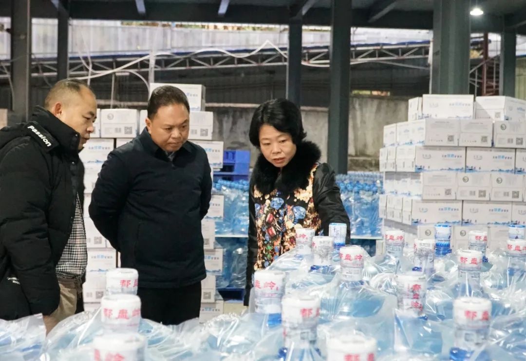 余桂兰到灌阳千家洞天然饮料有限公司调研指导工作