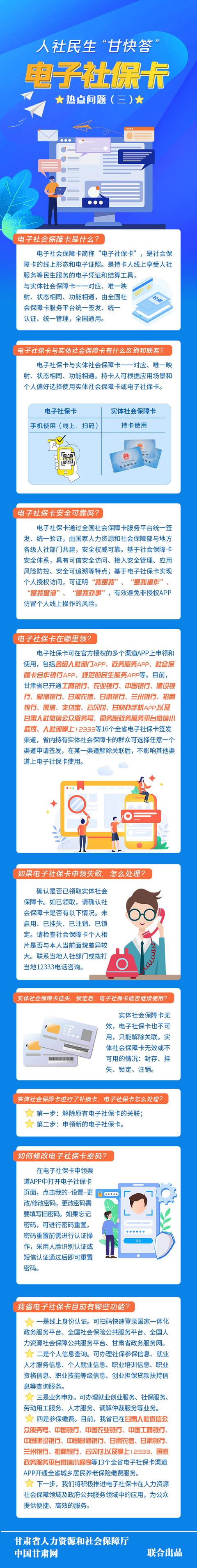 人社民生"甘快答"电子社保卡热点问题(三)