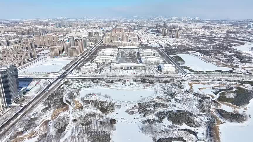 青岛平度市:一场雪美了一座城