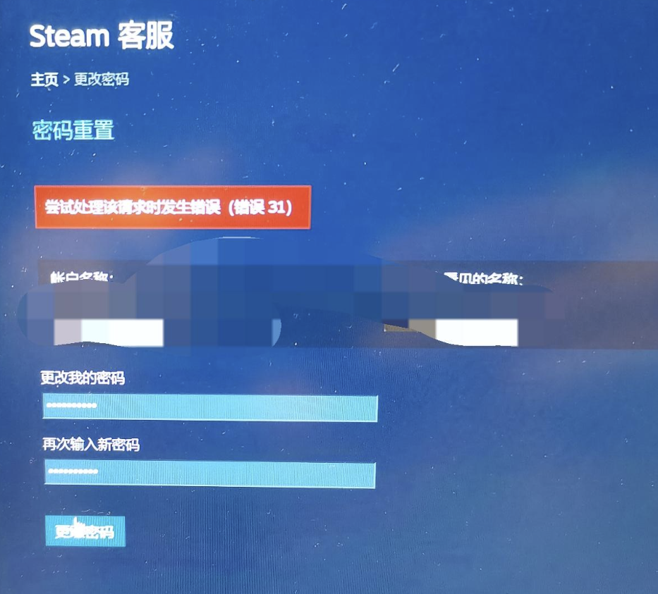 steam更改密碼錯誤代碼31怎麼辦 steam錯誤代碼31的解決辦法