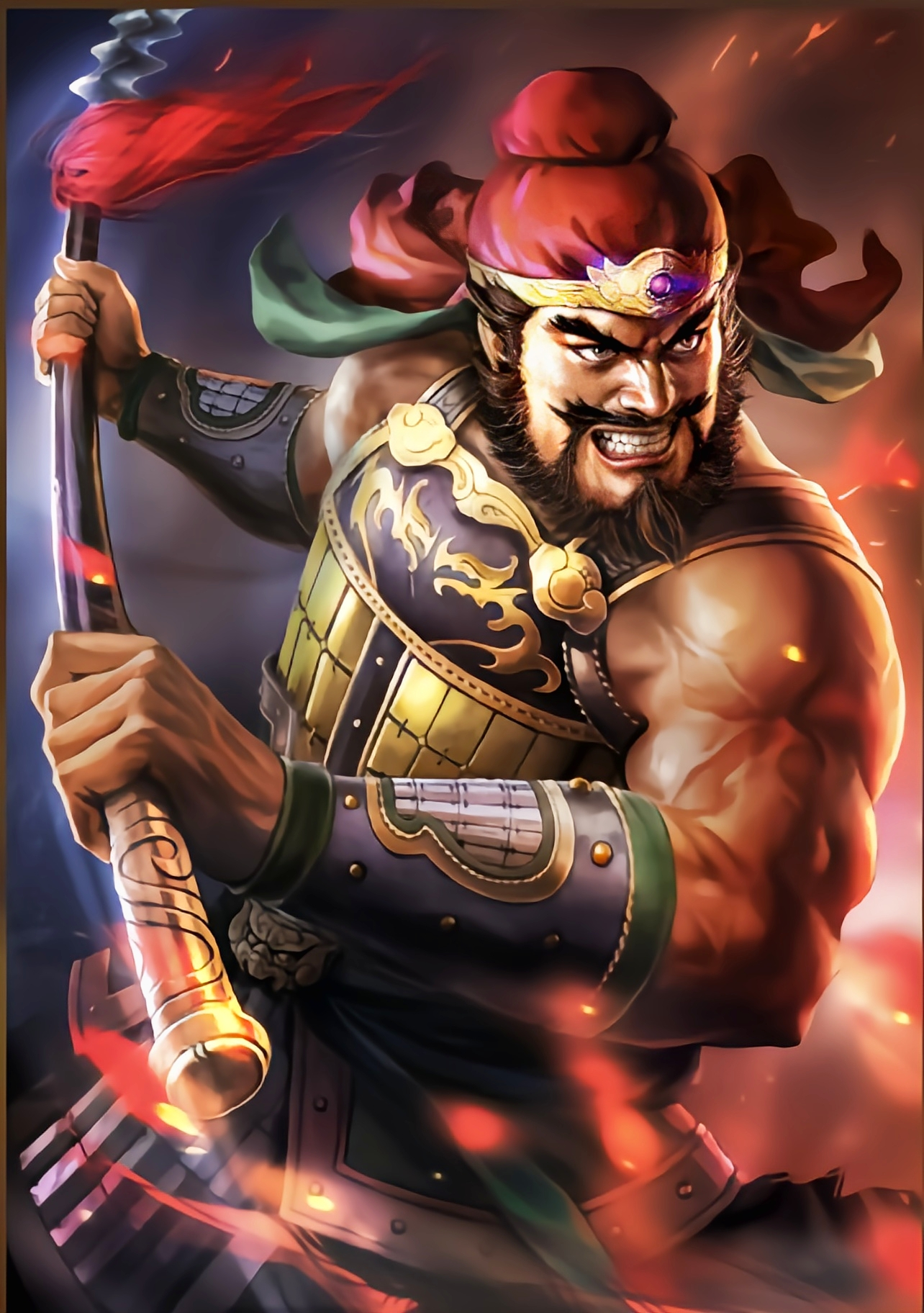 三国志系列1代到14代,万人敌张飞的成长之路