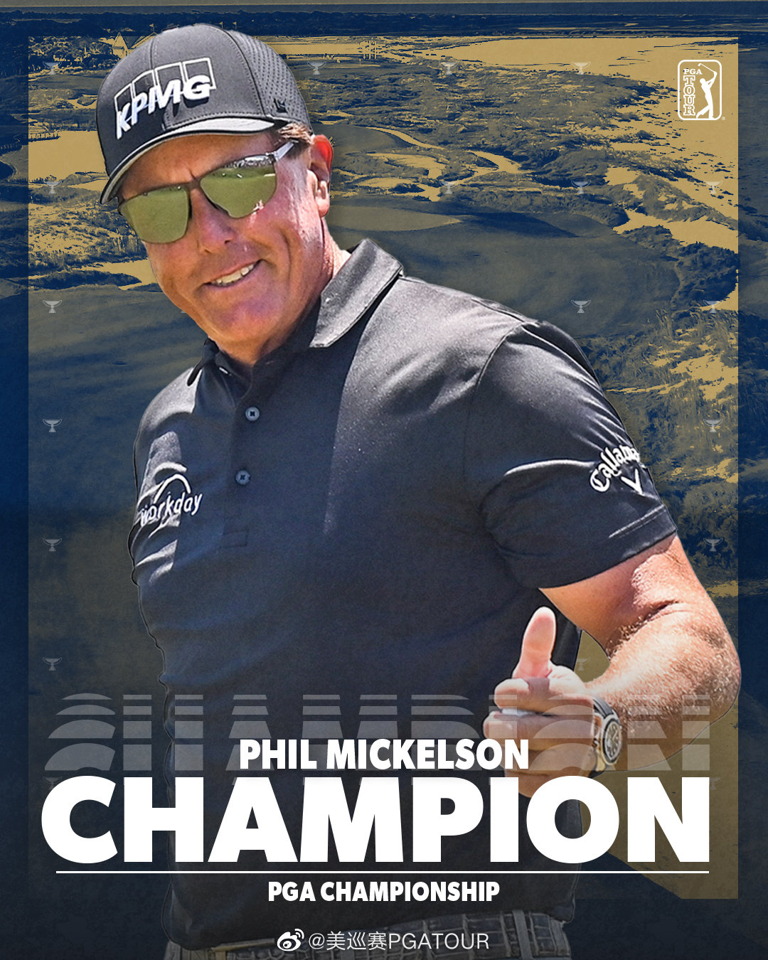 50岁米克尔森成最年长高尔夫大满贯冠军