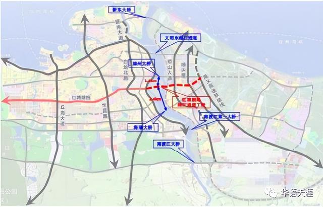 红城湖路南渡江大桥招标,海口江东新区再添跨江新通道