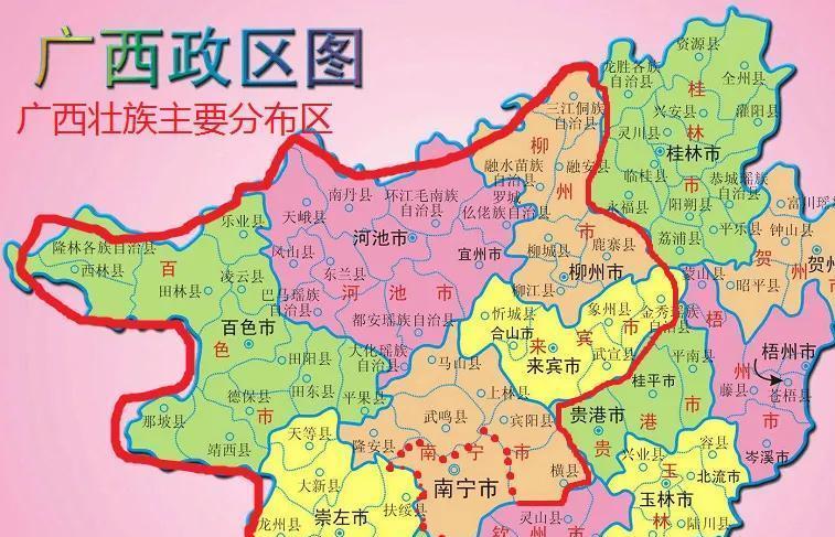 广西百色平果地图图片