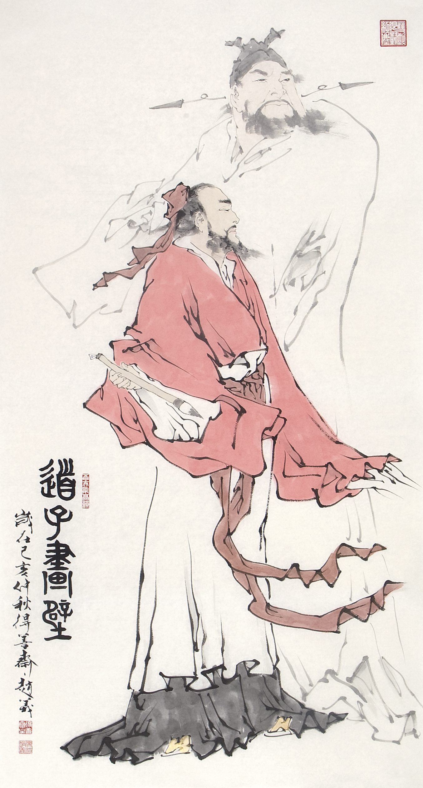 著名画家赵义人称津门"小范曾"岁末作品合集